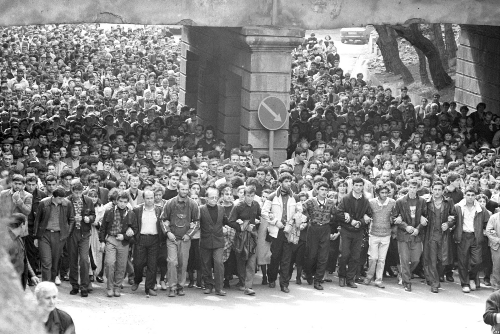 Фото: демонстрация в Тбилиси, 1989 г.