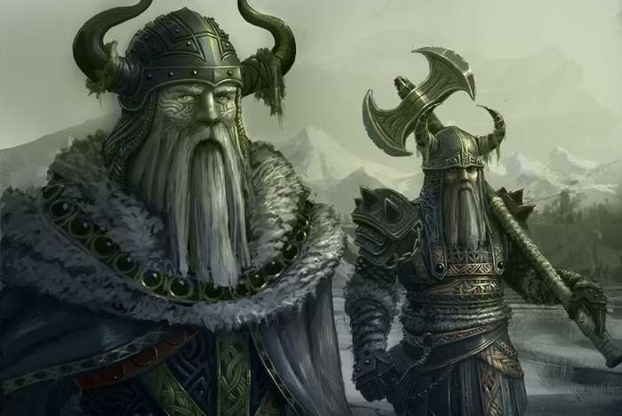 Картина с изображением викингов
