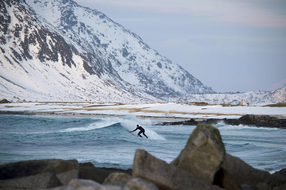 Фото: серфинг в Норвегии