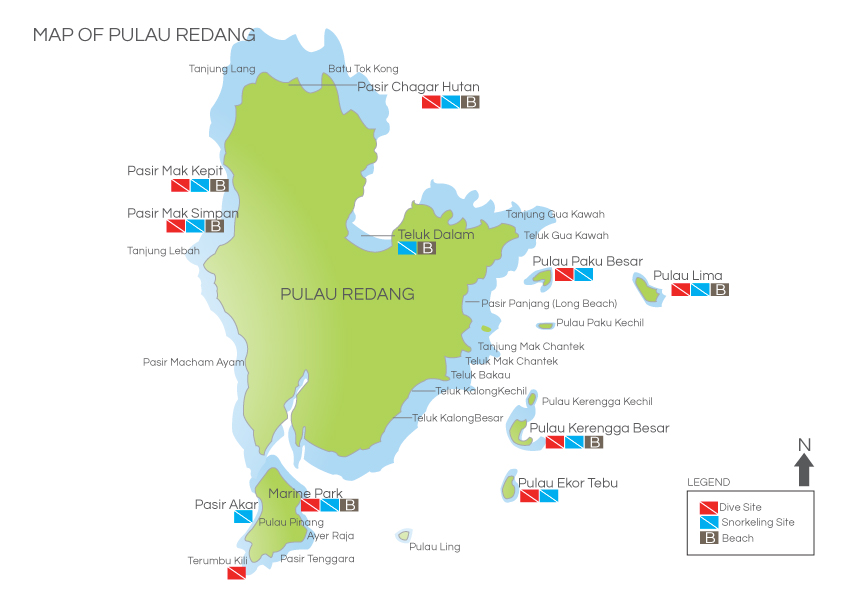Карта Острова Реданг