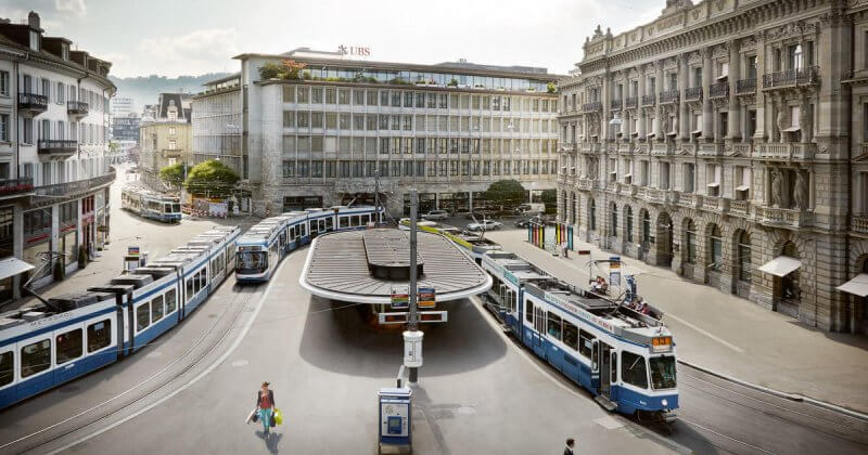 Фото: трамваи в Цюрихе