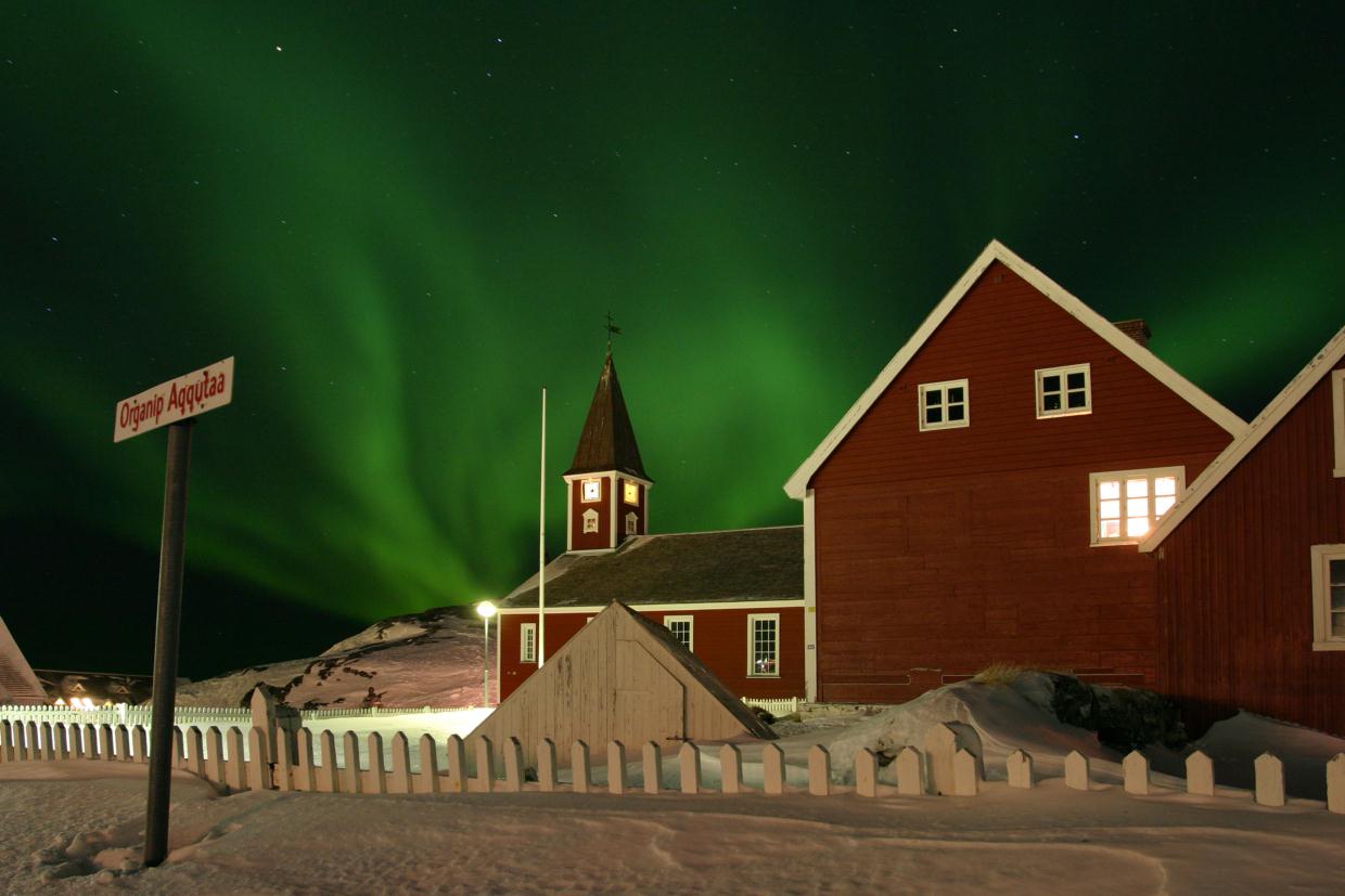 Ночной Нуук, Гренландия