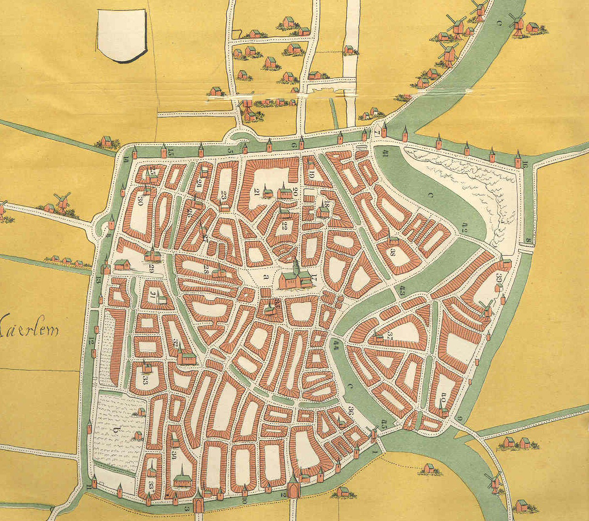План города в 1550 году