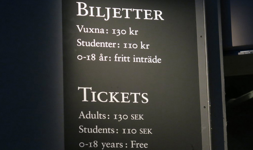Цена билета в музей Васа