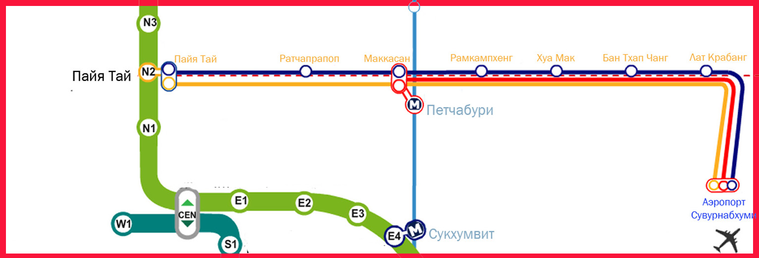 Схема аэропортного метро (ARL)