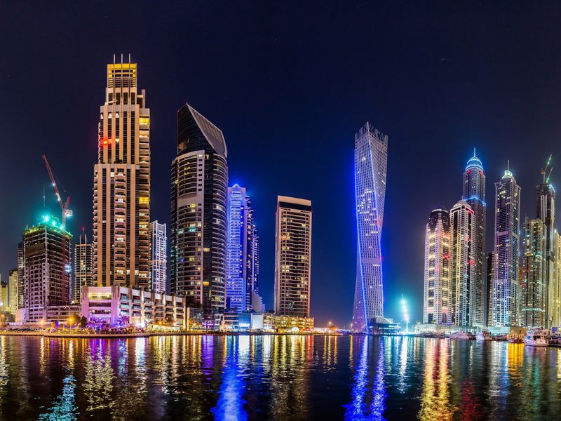 Вечерние огни Дубая