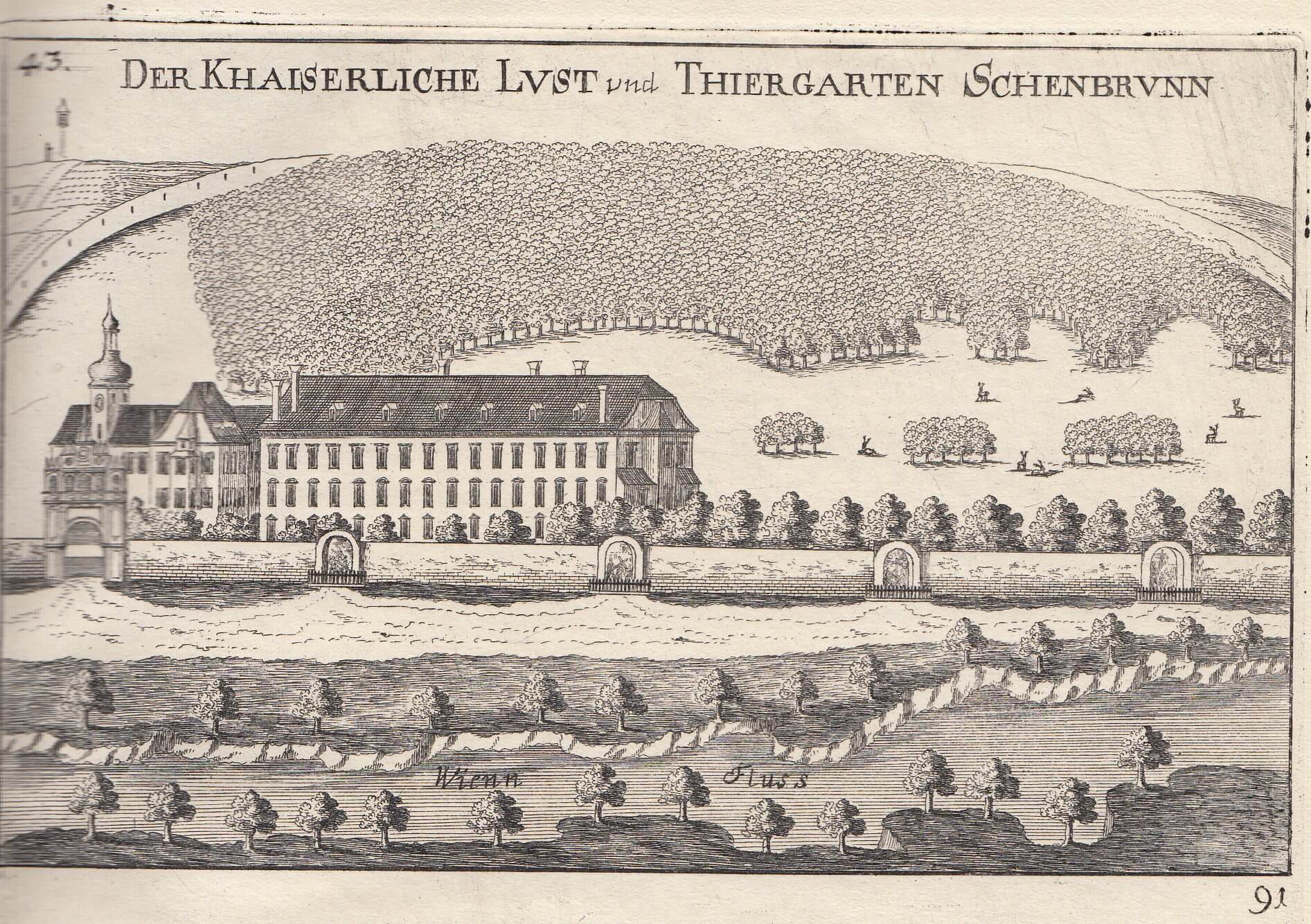 Замок Шенбрунн в 1672 году