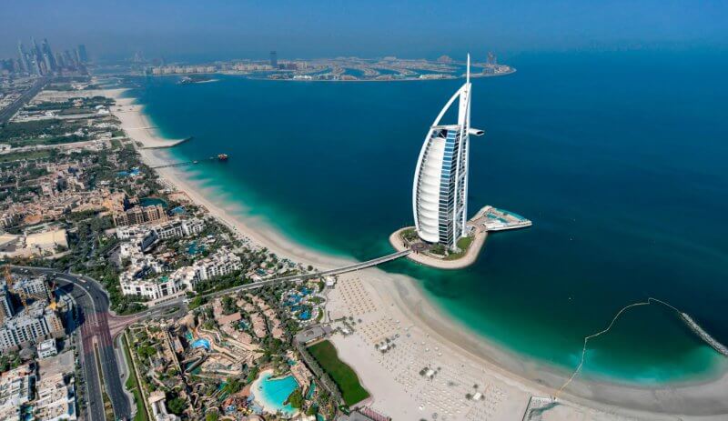 Пляжа в Дубае, ОАЭ Объединенные Арабские Эмираты