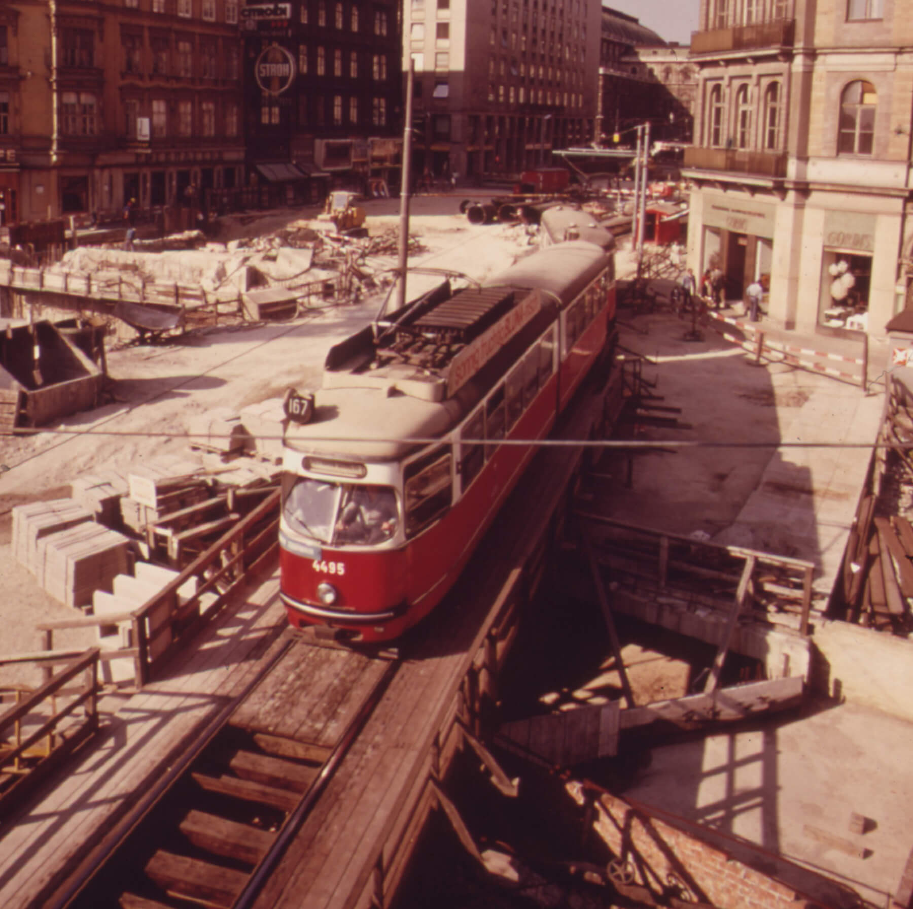 Строительство метро Karlsplatz и KärntnerStraße, 1973 год