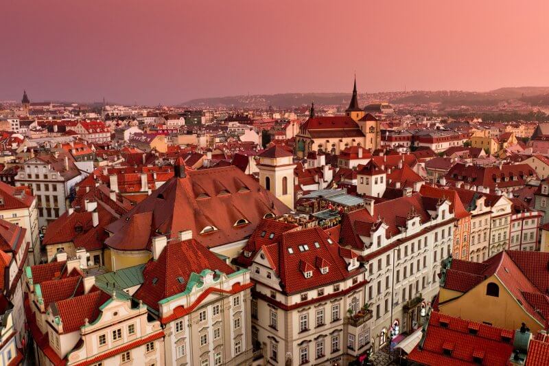 Прага сверху