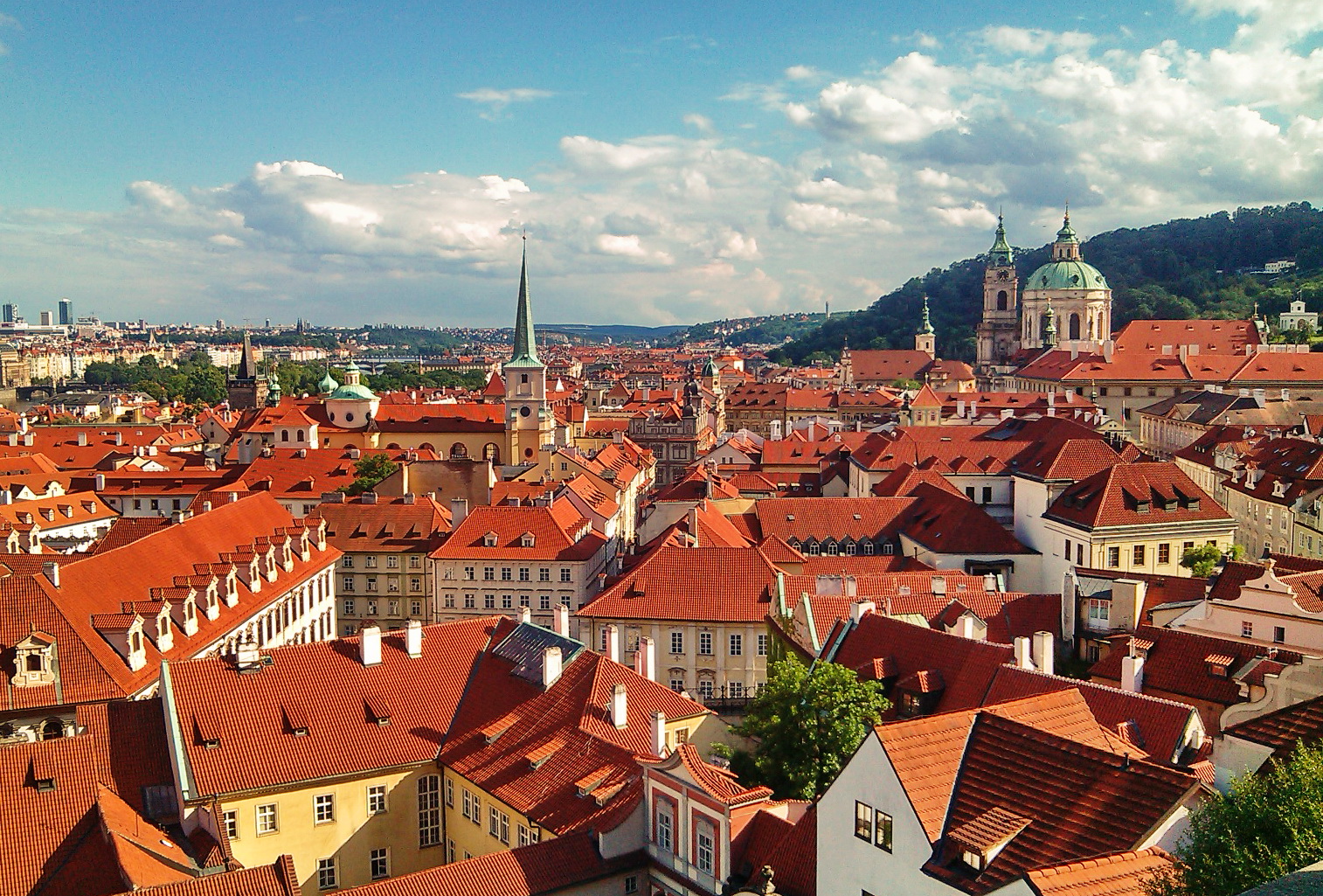 Прага вид сверху