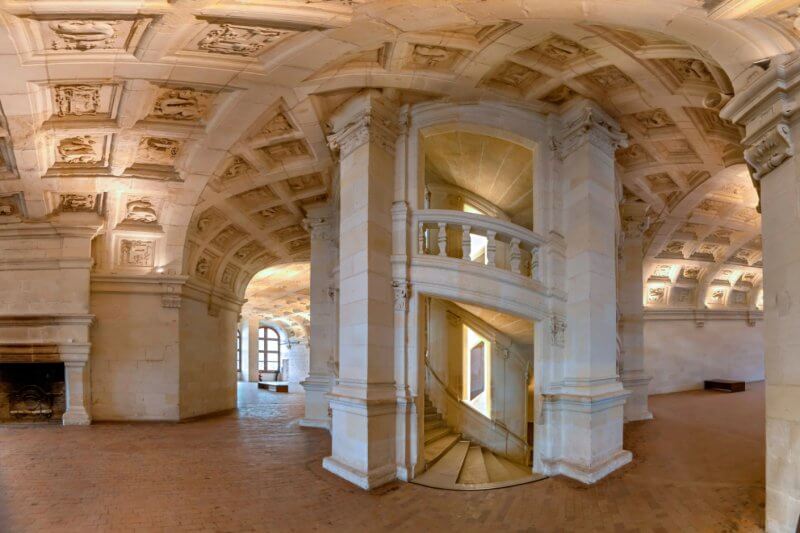 Спиральная лестница, дворец Шамбор