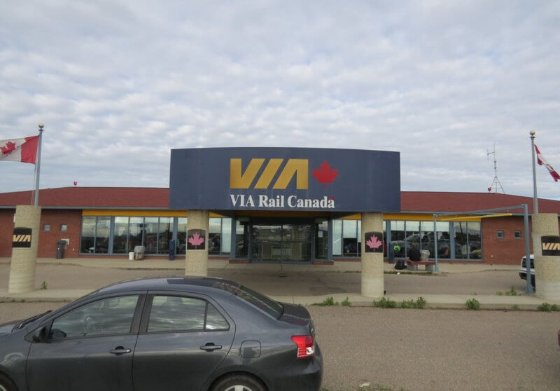 Ж/д станция Via Rail Station в Эдмонтоне, провинция Альберта