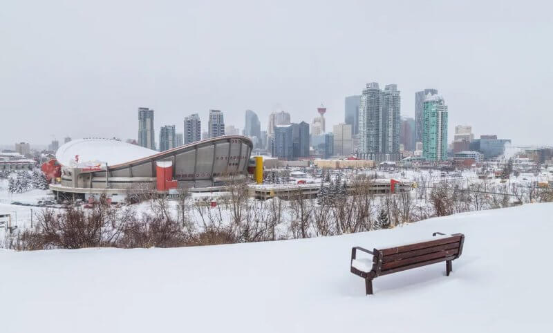 Фото: город Калгари в Канаде зимой