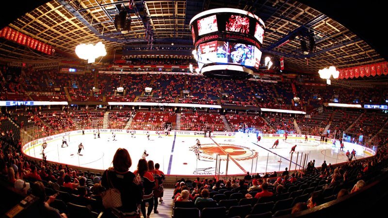 Хоккейный матч на Saddledome, Канада