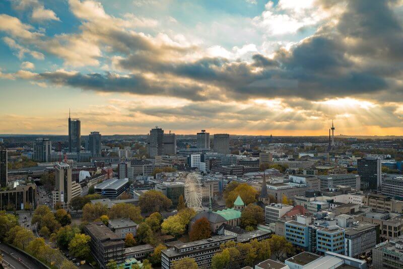 Фото: панорама города Эссен в Германии