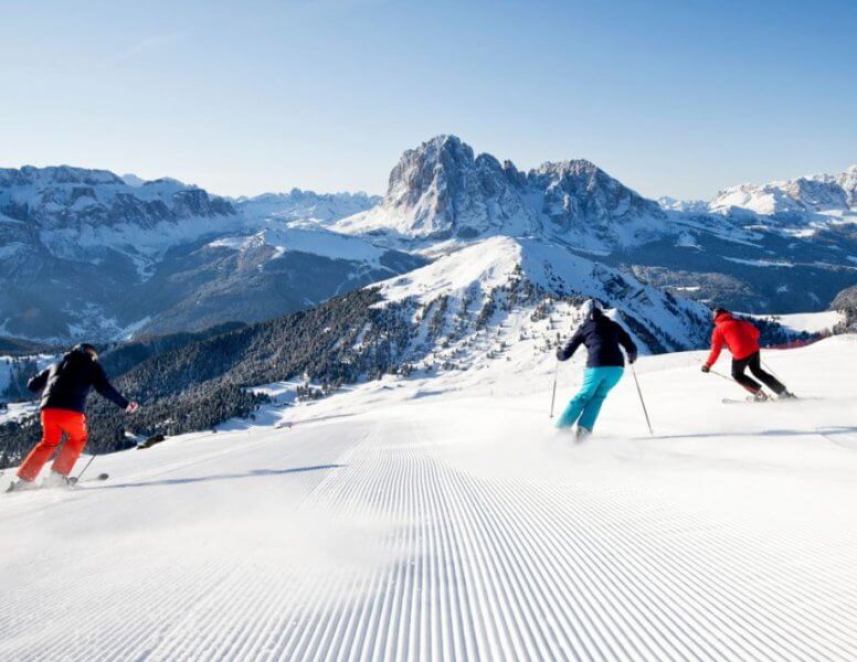 Ортизеи Валь-Гардена зимой &mdash; зона катания для начинающих и семей