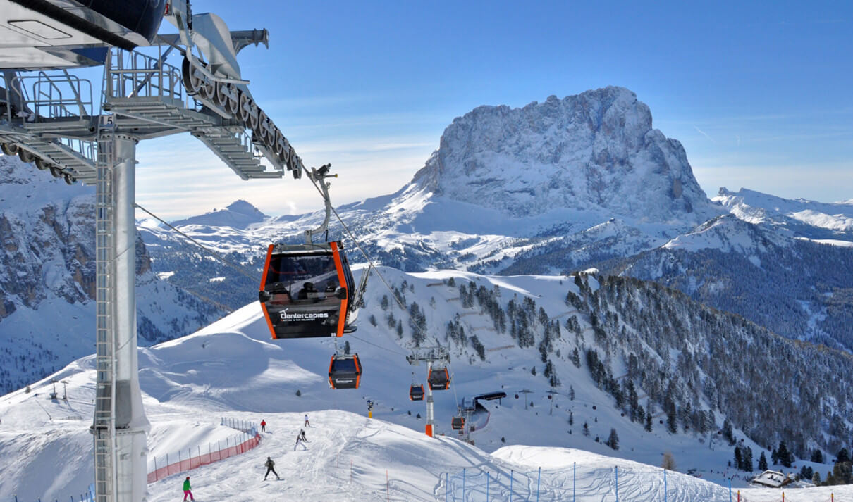 Катание в Доломитах трассы и подъёмники Dolomiti Superski