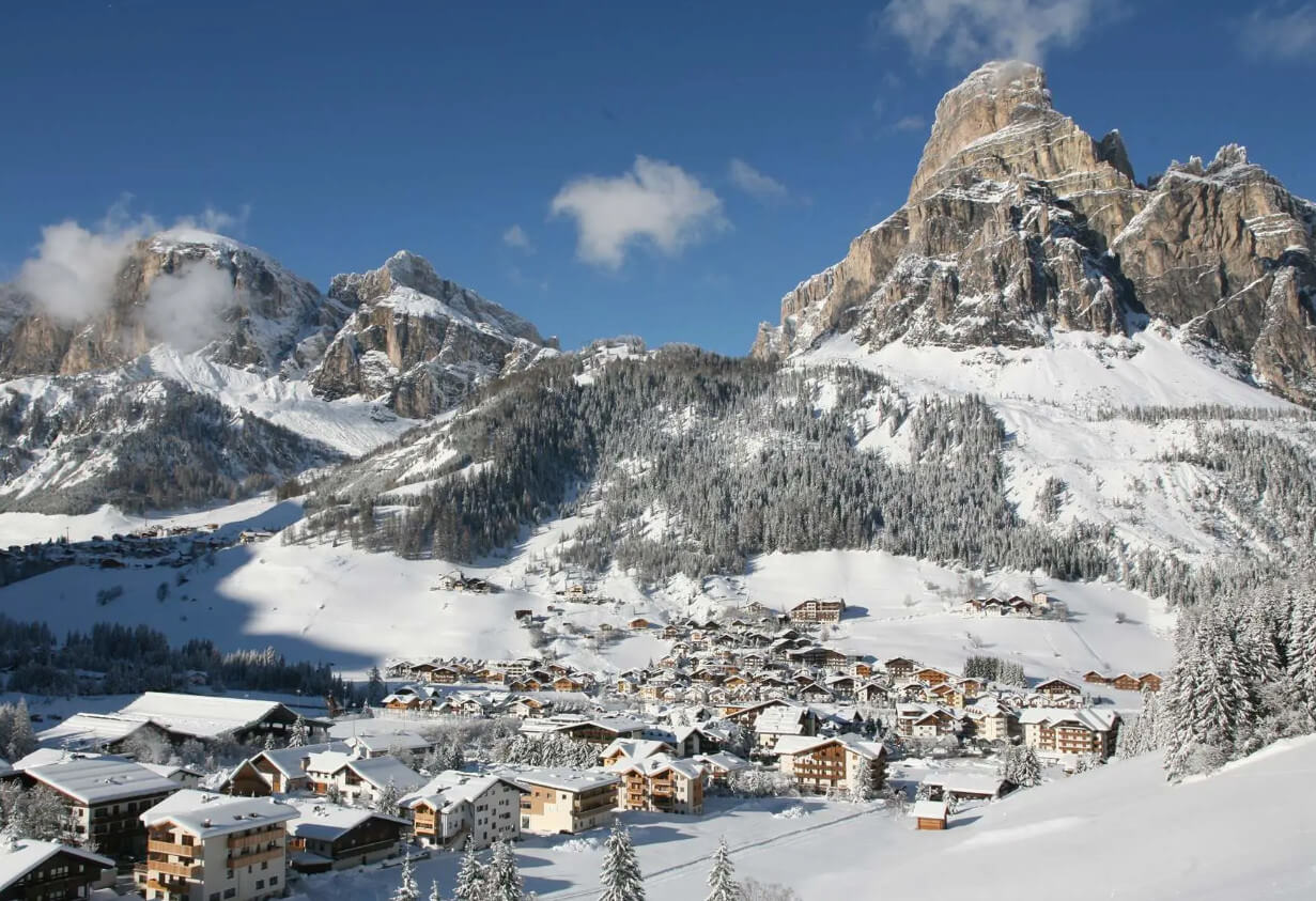 Alta Badia — лучший регион Доломитов для комфортного катания Alta Badia в Доломитах зимой